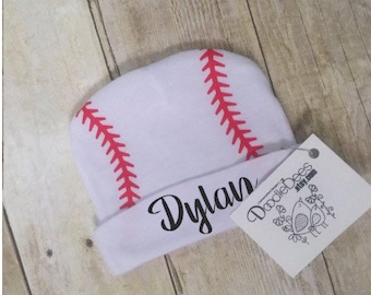 Newborn Baseball or softball beanie