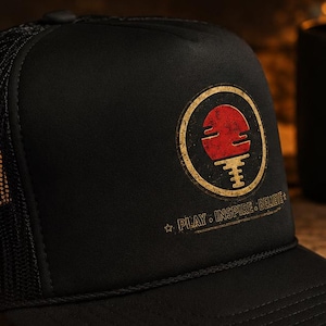 Ping Pong Trucker Hat, Vintage Table Tennis Patch Cap