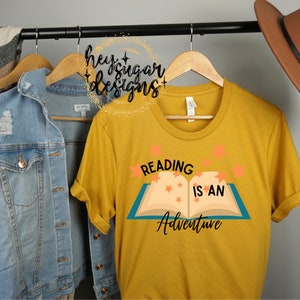 Reading is an Adventure Book Stars PNG for Sublimation
