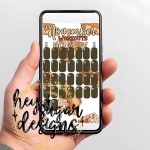 November 2026 Selfie Workout Tracker | Social Media Tracker | Facebook Story-Vorlage | Instagram IG Stories Vorlage | Monatskalender