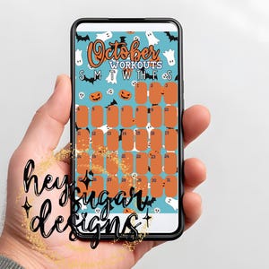 October 2026 Selfie Workout Tracker | Social Media Tracker | Facebook Story Template | Instagram IG Stories Template | Monthly Calendar