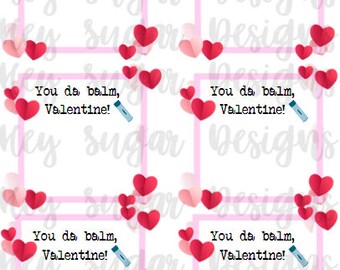 You Da Balm Valentine Printable Valentine Cards | Instant Download | Valentine's Day
