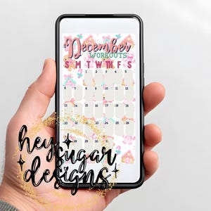 December 2026 Selfie Workout Tracker | Social Media Tracker | Facebook Story Template | Instagram IG Stories Template | Monthly Calendar
