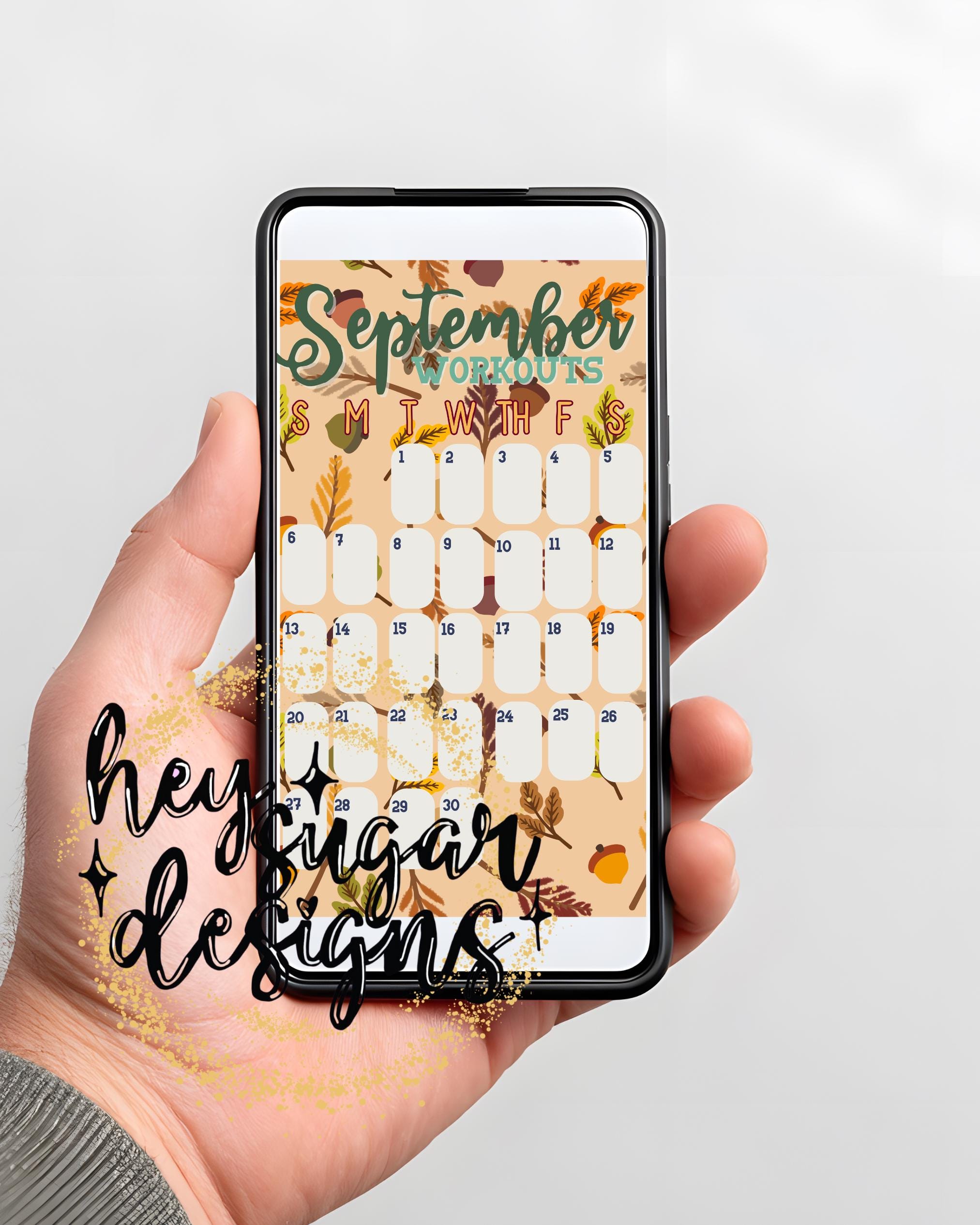 September 2026 Selfie Workout Tracker | Social Media Tracker ...