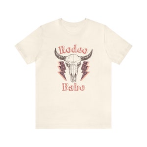 Rodeo Babe Unisex Jersey Short Sleeve Tee | T-Shirt | Shirt | Leopard Lightning Bolt