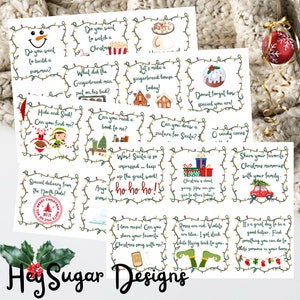 24 Elf notities afdrukbare kerst digitale Instant Download klein formaat notitie van Elves snelle ideeën magische plank