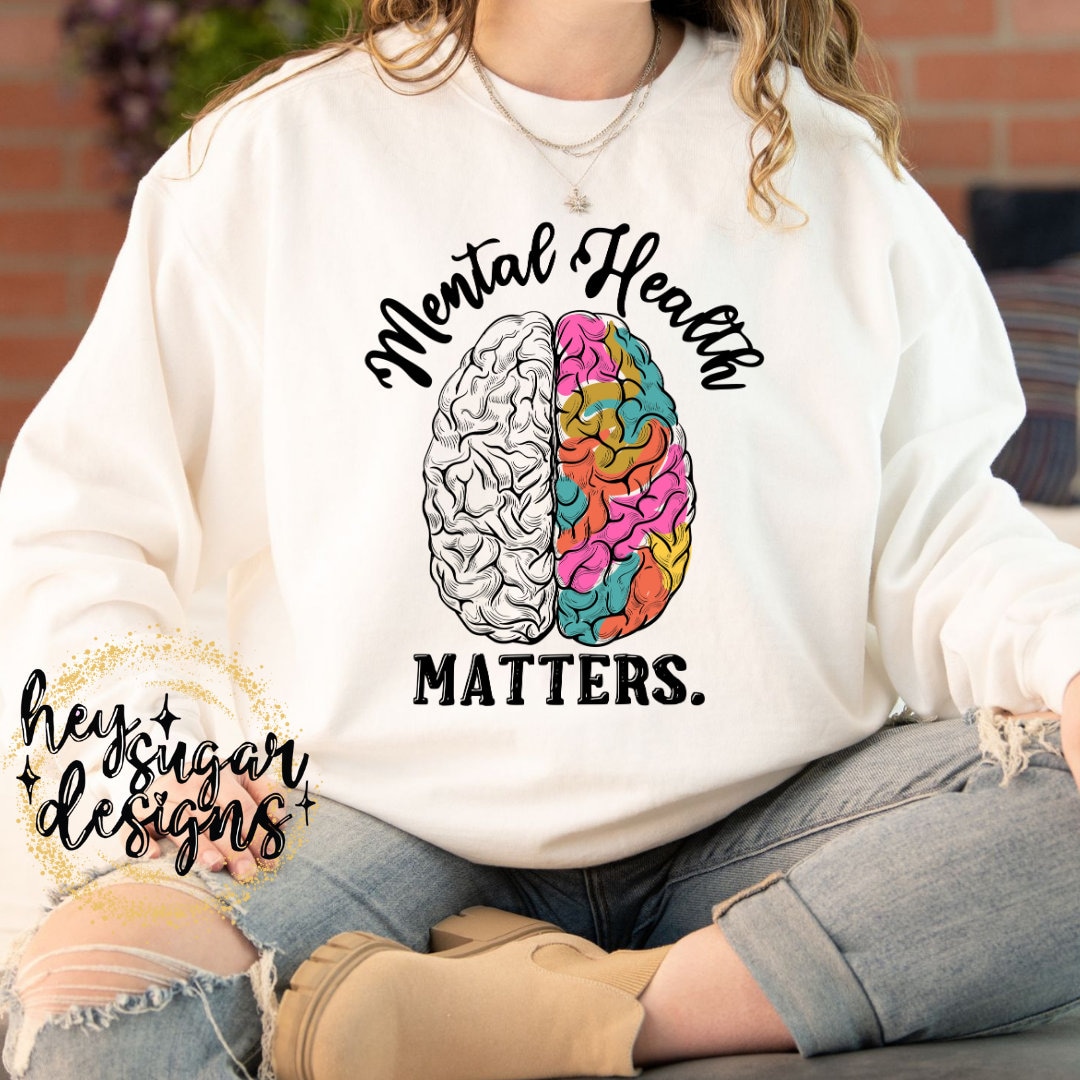 Mental Health Matters Rainbow Brain PNG for Sublimation - Etsy