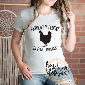 Extrem Fließend in Geflügel Sprache Huhn Lustige PNG für Sublimation Single Color
