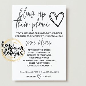Editable Blow up Their Phones Wedding Marriage Printable Sign Template