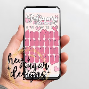 February 2026 Selfie Workout Tracker | Social Media Tracker | Facebook Story Tracker | Instagram IG Stories Template | Monthly Calendar