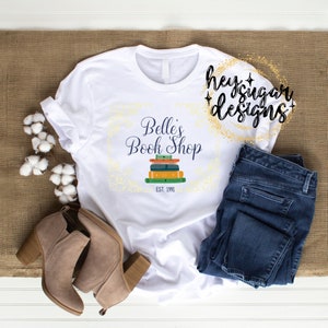 Belle&#39;s Book Shop PNG for Sublimation | Screenprint | DTF | Books | Princess