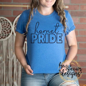 Hornet Pride One Color Block Letters Script PNG for Sublimation
