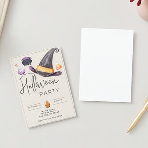 Editable Halloween Party Invitation Spooky Template, Downloadable ...