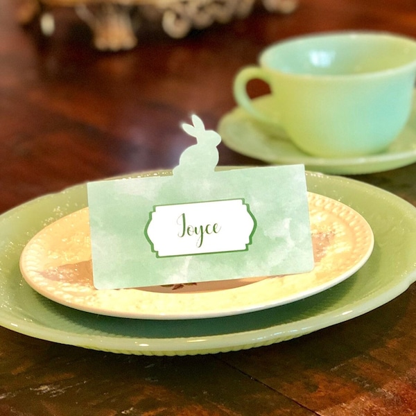 Easter Decor : Personalized Place cards, Easter, Baptism, Confirmation, First Communion, Easter Table Decor, Easter Tablescape