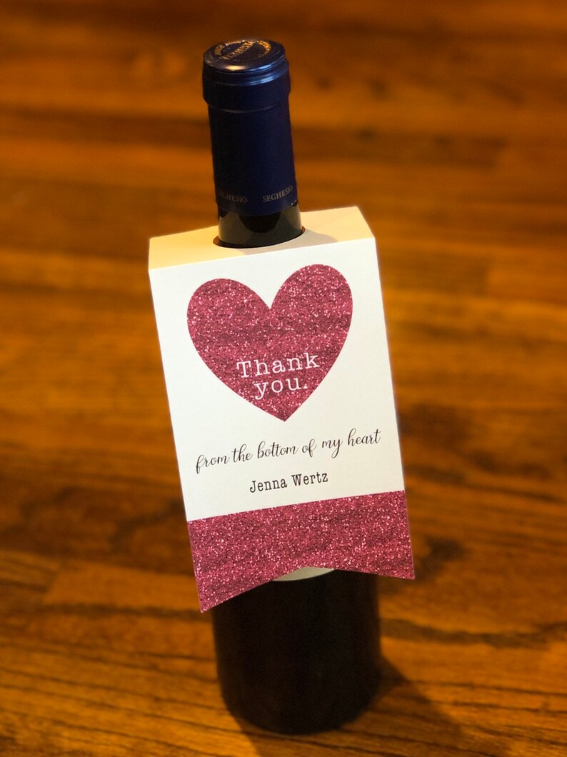 Personalized Wine Tags 'glitter Dipped' Wine Bottle Etsy