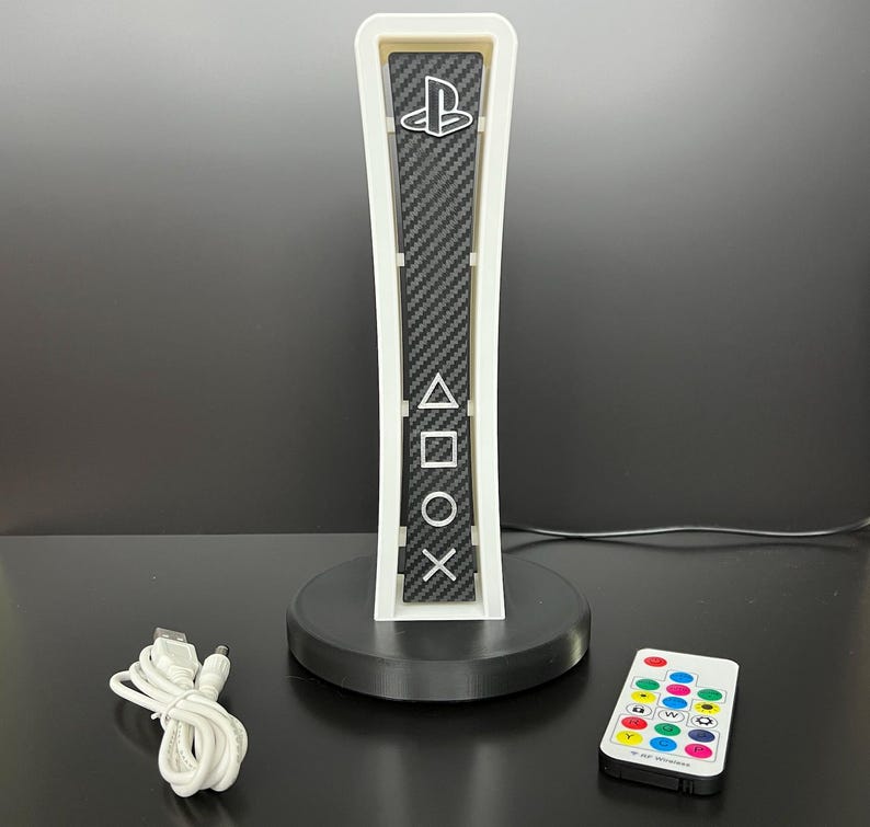 PlayStation Headphone Stand with RGB Lighting | Custom 3D Printed Gaming Headset Stand | PS-Themed Desk Accessory | Gamer Gift image 5