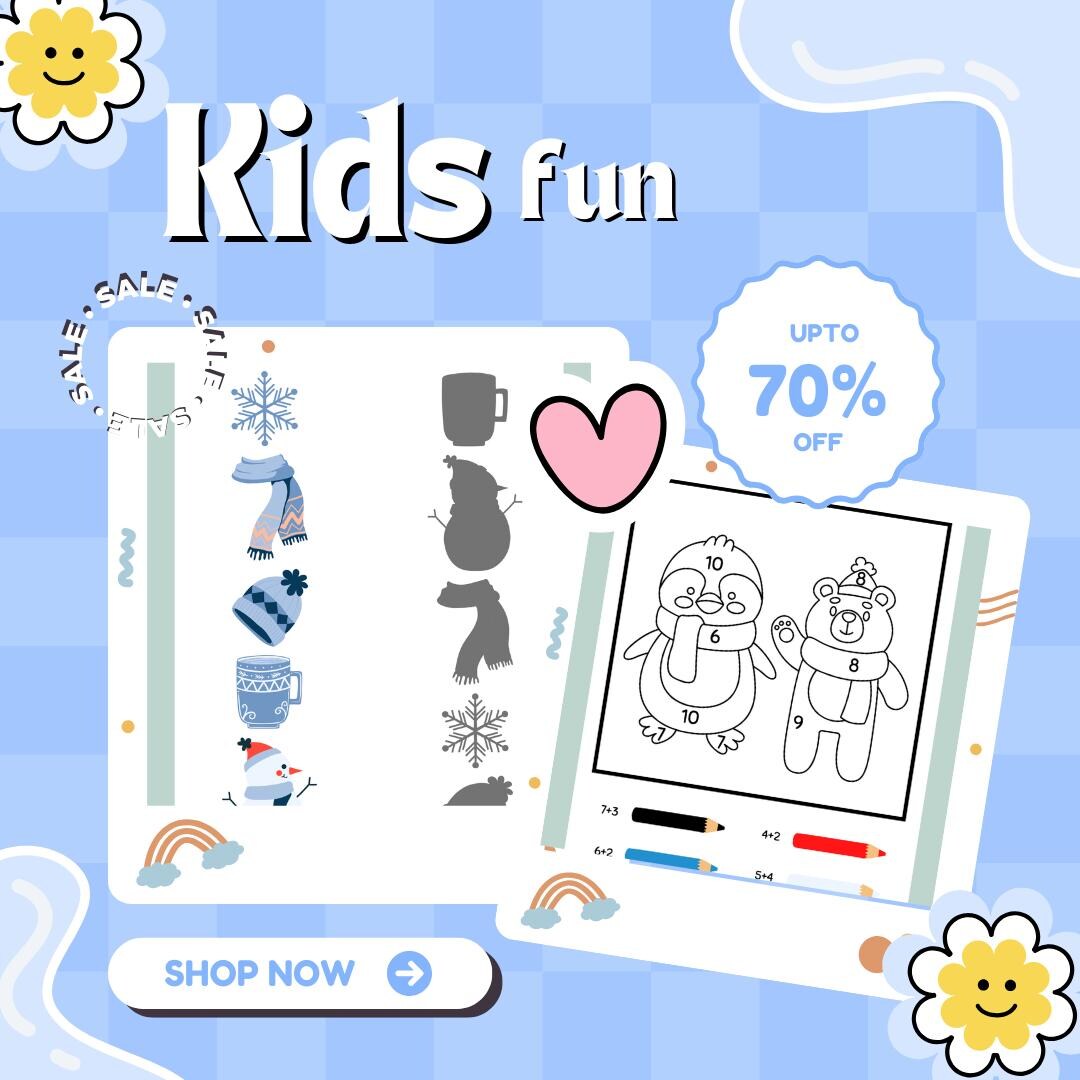 Winter Activity Pack for Kids | Fun & Educational Coloring, Word ...
