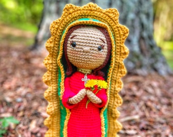 Virgen de Guadalupe  inspired crochet doll