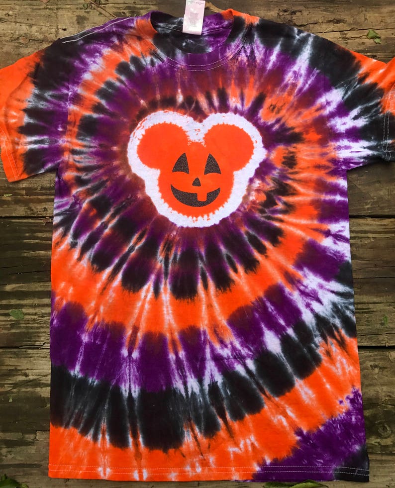 HALLOWEEN Tie dye T shirts Funkyspiralmouse bear Jack O Etsy