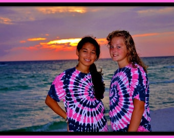 Tie Dye T shirts For the Whole Family Spiral- Crunch Funky Designs.