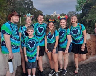 ADULT sizes, PLUS sizes, Tie Dye T shirts,  Pick your colors- Mouse, bear, spirals.
