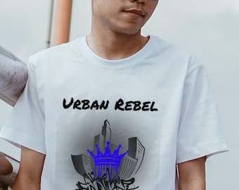 Graffiti Urban Rebel Unisex T-Shirt, Punk Street Art T-Shirt, Edgy Hipster Clothing, Hip Hop Graffiti Style T-Shirt