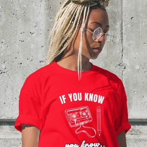 Retro Cassette Tape Tee, Vintage Music T-Shirt, Old School Graphic Shirt, Nostalgia Gift, 90s Hip Hop Top, Unisex Jersey Short Sleeve Tee