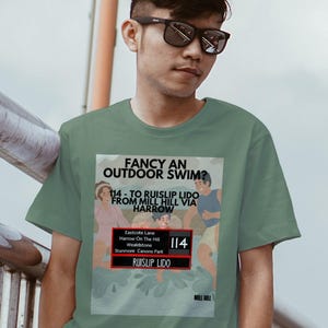ロンドンバス愛好家Tシャツ - ルート114からルイスリップリドまで
