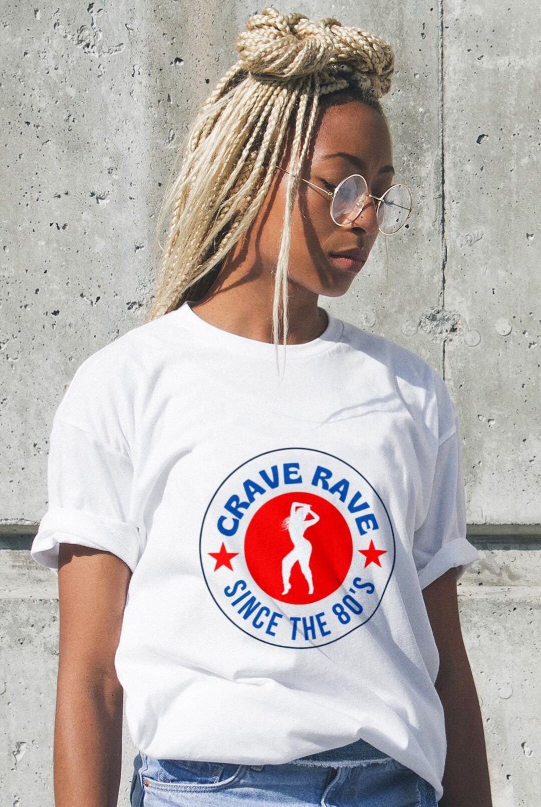 Rave Party T-shirt, Retro Raving Logo Shirt, 1980s Rave Vibes Top, EDM ...