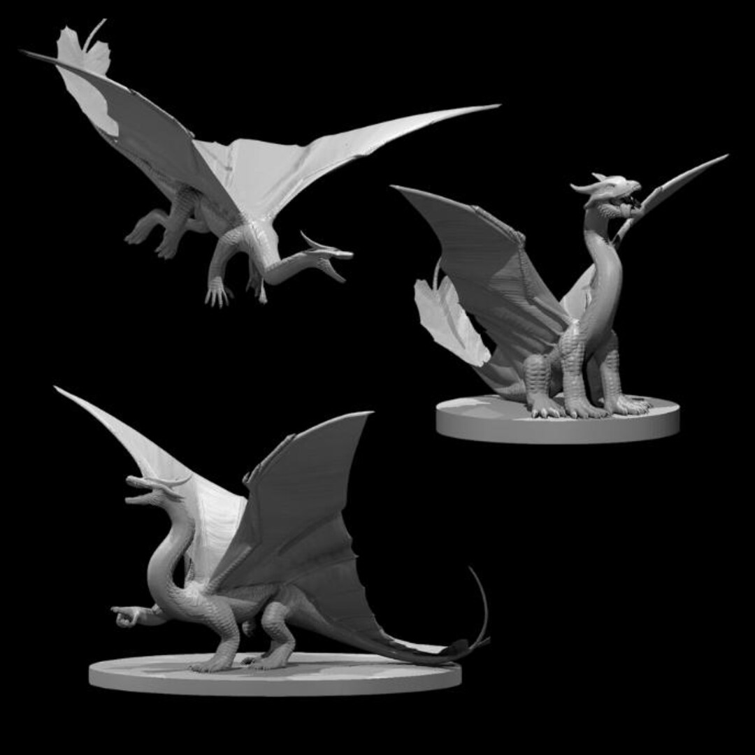 Copper Dragon Miniatures Bundle – 3D Printed Resin Beasts for Dnd ...