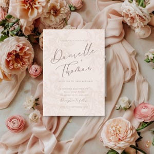 Faire-part de mariage rustique également parfait pour les mariages bohèmes | Faire-part de mariage minimaliste élégant | Modèle imprimable sur toile