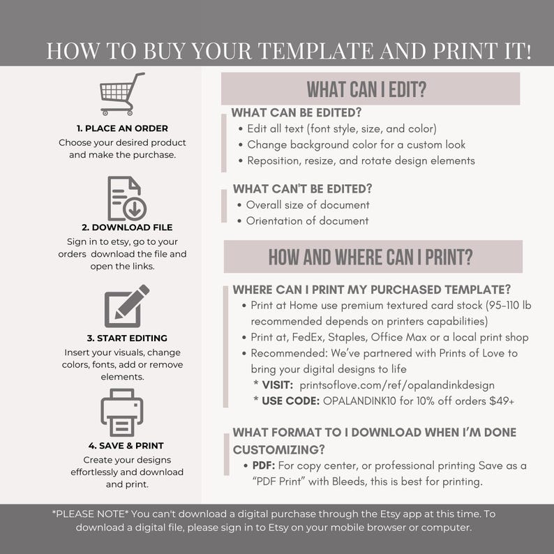 a poster with instructions for how to buy a printer