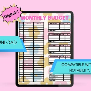 Monthly Budget Planner Template