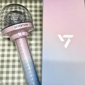 Custom Hand-Painted SEVENTEEN Caratbong| Perfect Gift for Fans | Rose Quartz and Serenity Color