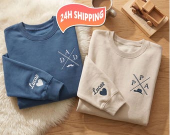 Personalized Dad Sweatshirt,Custom Embroidered Crewneck For Papa,Embroidery Dad Est 2026 Hoodie,New Dad Hoodie,New Father Gift,Dad Gift Idea