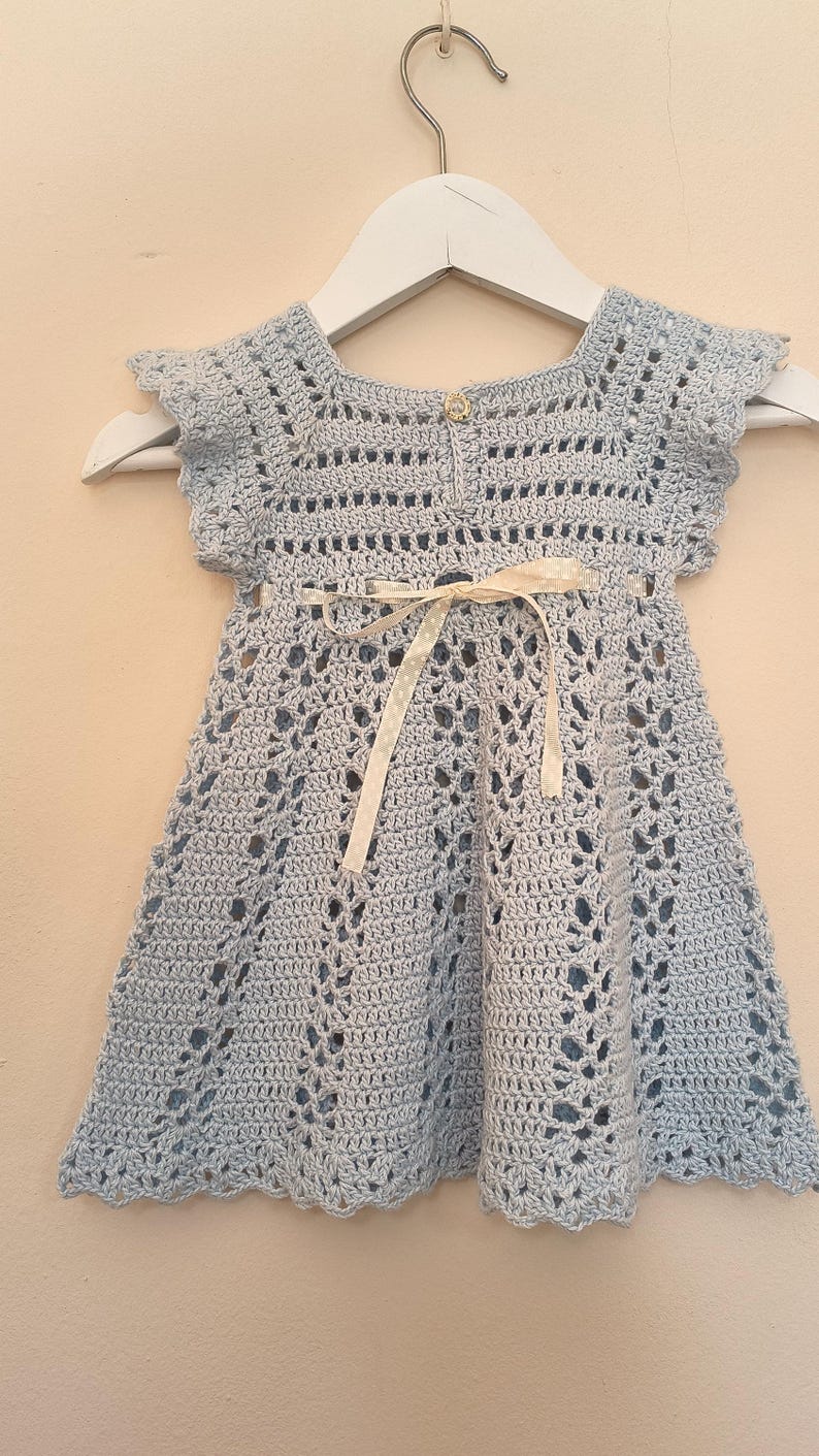 Light Blue Boys Crochet Gown