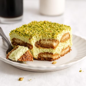 Best recipe Pistachio Tiramisu, No Bake Pistachio Dessert, Italian Cream Layered Treat, Easy Gourmet Tiramisu Recipe, Creamy Mascarpone Cake