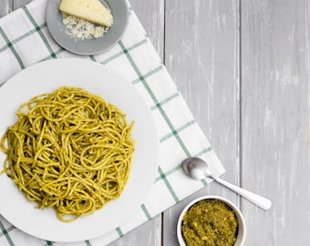Pistachio Pesto Best Recipe | Authentic Italian Sicilian Pasta Sauce | Nut-Based Mediterranean Gourmet Food | Cooking Printable