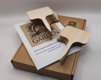 Wooden Plant Label (Bamboo) – 25 Eco Plant Tag / Markers and Exclusive Booklet