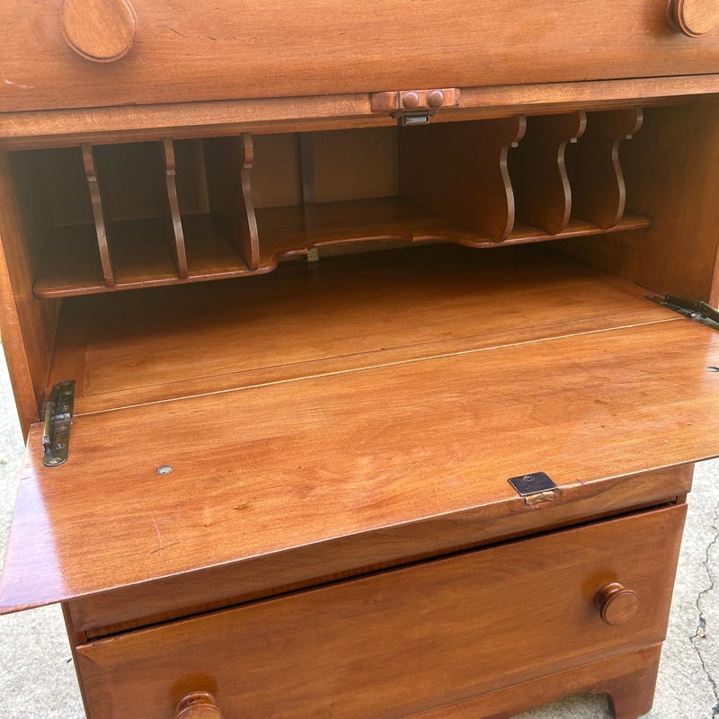 Antique Drop Front Secretary Desk - Etsy