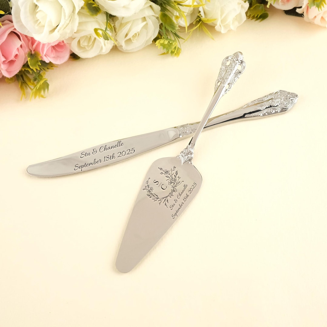Custom Wedding Cake Server Set | Custom Cake Server | Wedding Gifts ...