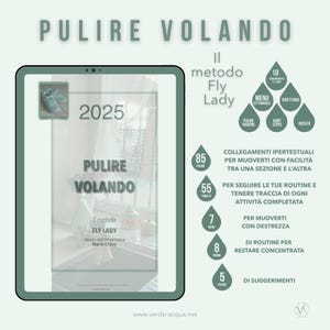 Agenda digitale di 85 pagine ispirata a FlyLady. Organizza la tua vita con metodo e semplicità. Un passo alla volta una pagina alla volta.