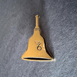 Golden Bell Enamel Pin – Witch Magic Triangle and Six Gladys