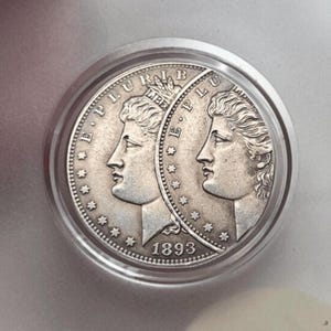 Coins 1893 S Morgan USA Dollar Coin With ERROR Die Coin Commemorative Rare Collection Coins