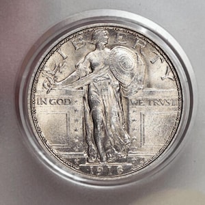 Pièce de style Liberty Quarter 1916, pièces de collection rares commémoratives