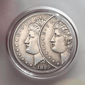 Coins 1893-S Morgan Silver Dollar with Error Die Commemorative coins