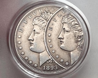 Dollar Morgan 1893-S en argent avec coin erreur Pièces commémoratives