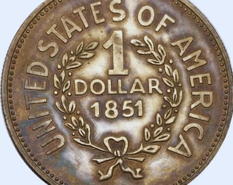 Sällsynta amerikanska minnesmynt från 1851