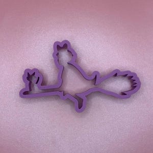 Kiki’s Delivery Service Cookie Cutter Featuring Kiki and Jiji Flying on a Broom Silhouette cookie cutter