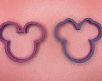 Mickey & Minnie Head Cookie Cutter Set
